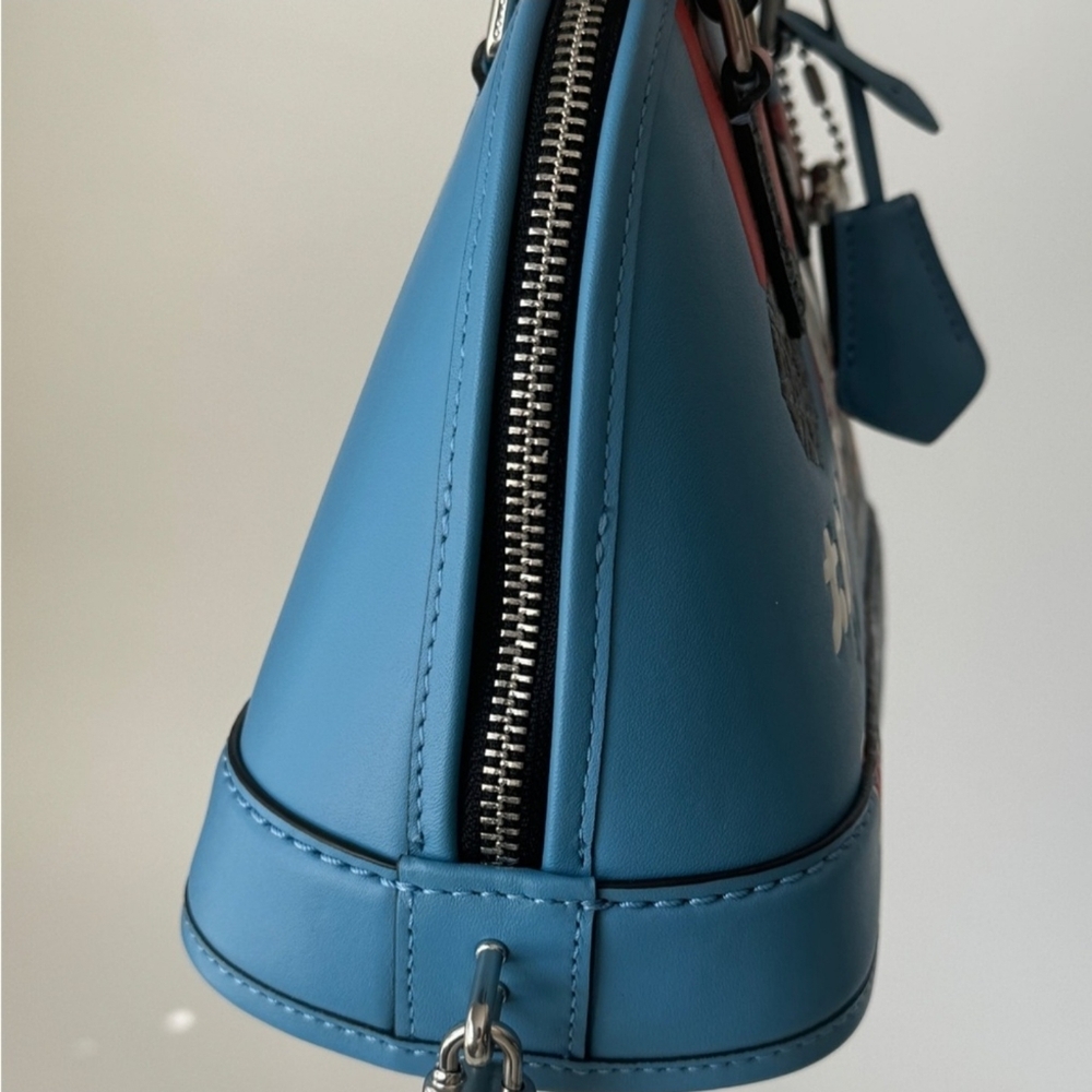 Coach RETAIL CHINA Exclusive White Rabbit Candy Collab Revel Top Handle Bag Blue - Picture 6 of 16